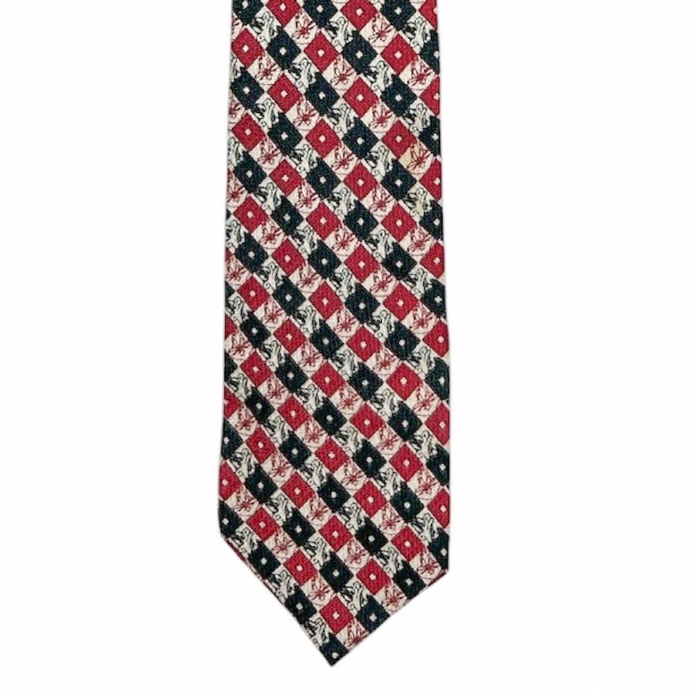 Vintage 1994 Warner Bros Looney Tunes Silk Tie | Bugs Bunny & Daffy Duck Red Bla